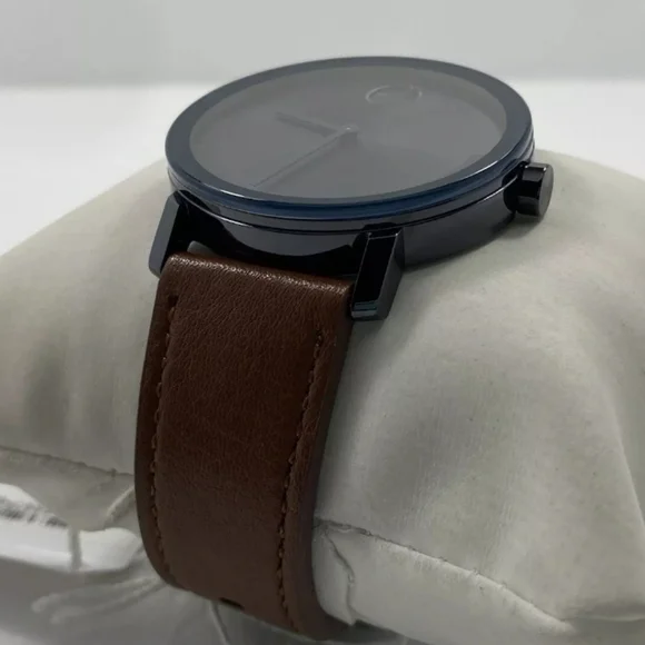***BRAND NEW*** Men's Movado Bold Evolution 2.0 Brown Strap Watch with Textured - Picture 5 of 13